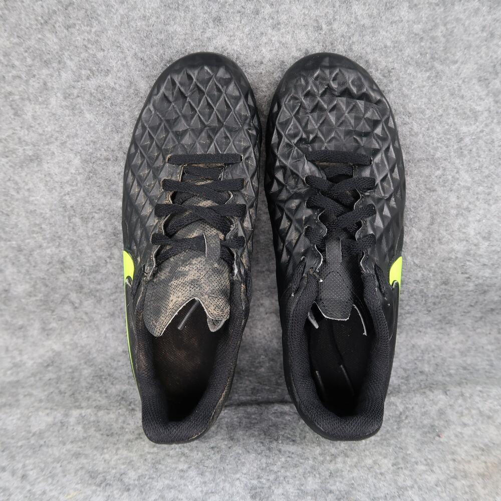 Nike Shoes Kids 2 Soccer Cleats Jr Tiempo Legend 8 Club MG Black Volt Lace Up - Picture 7 of 12